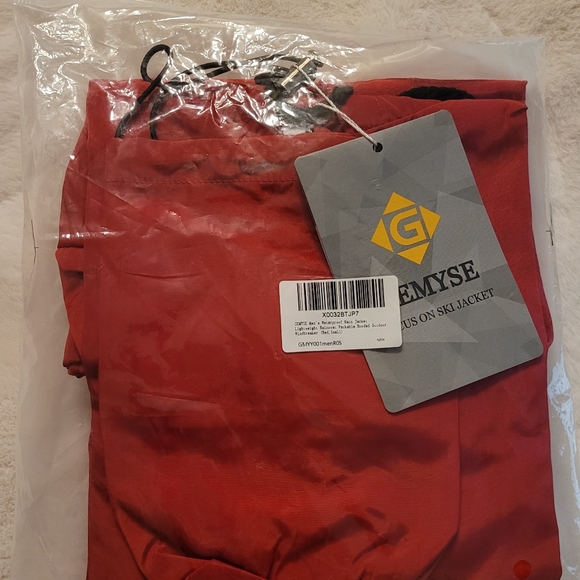 Gemyse Focus On Ski Men's Jacket Waterproof Windbreaker Hooded Small New - Picture 16 of 16
